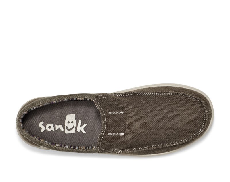 Sanuk Hi Bro Lite Hemp Slip On Earth Men's Sidewalk Surfers Grey | Canada 228LIS